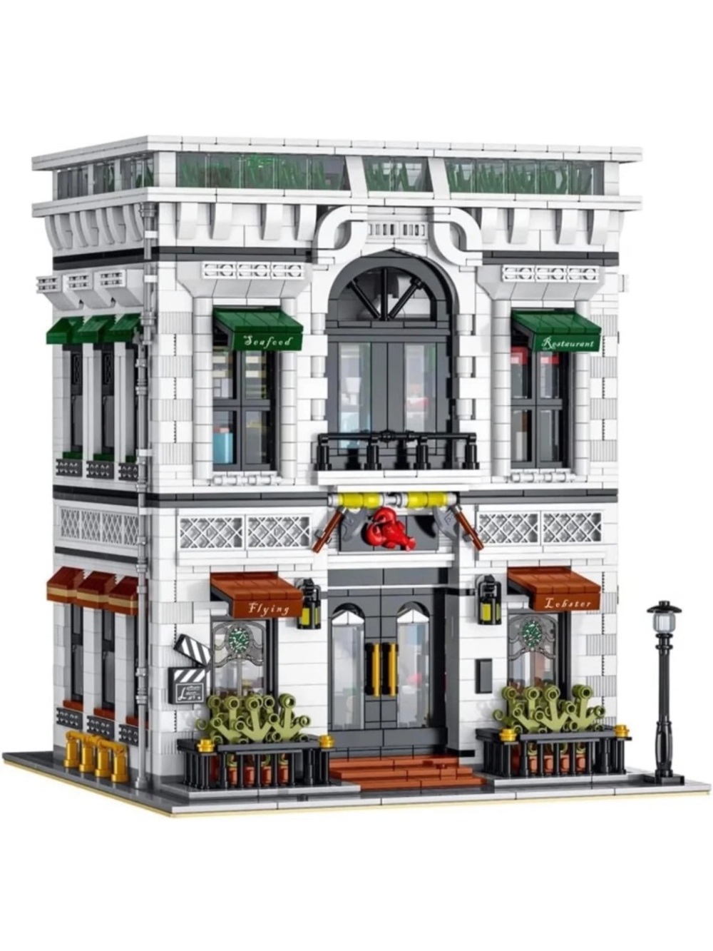 Flying Lobster 3-Level Seafood Restaurant Building Blocks Set | 4,132 Pieces